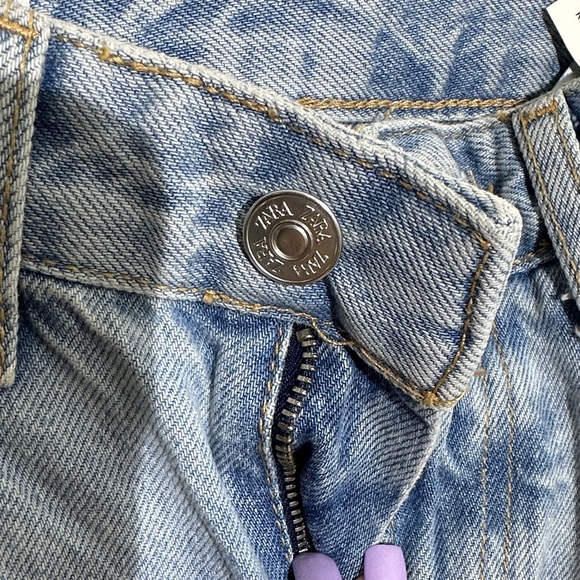 Zara Light Blue Straight Leg Jeans - Picture 8 of 12